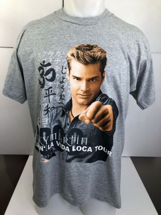 Vintage 2000 - Ricky Martin / Livin La Vida Loca Adult Lg.  Concert Tour Shirt
