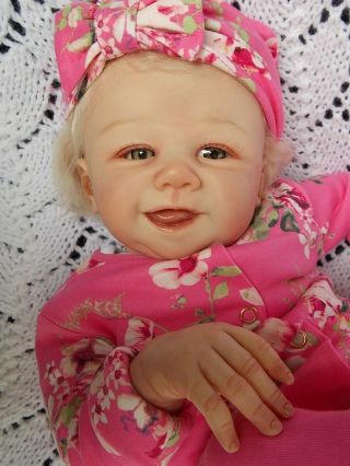 Happy And Sweet 19 " Reborn Baby Girl Doll By Sandy Faber