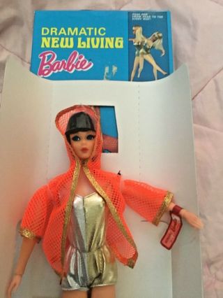 Vintage 1969 Dramatic Living Barbie 1116 Dark Brown Brunette Mib Nrfb