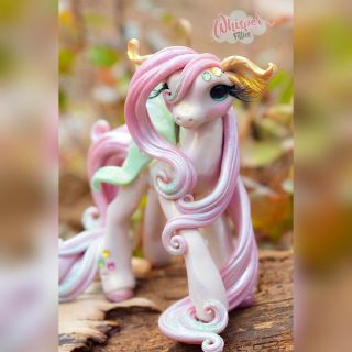 Whisper Fillies Silkwing The Luna Moth Pegasus Filly - Pony Figurine Doll