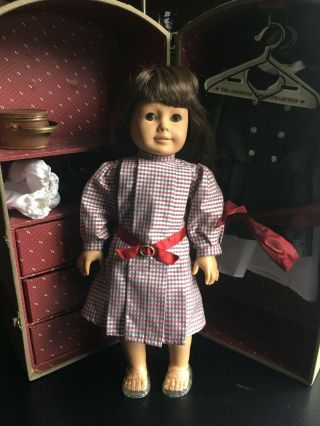American Girl Doll Samantha Parkington With Trunk,  Clothes,  And Accessories