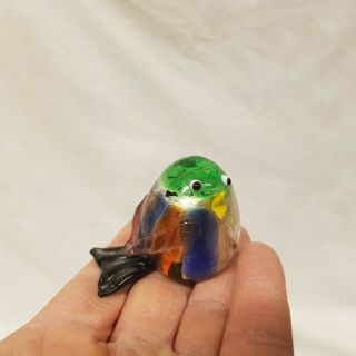 Murano Glass Bird Figurine Italian Hand Blown Paperweight VINTAGE 3