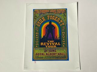 John Fogerty London 2008 Concert Poster Creedence Clearwater W/ Tickets Receipt