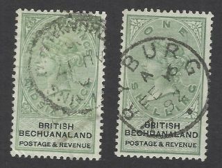British Bechuanaland Qv 1888 1s 7 2s6d.  Sg 1/17 £93 Zaz