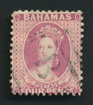 Bahamas Stamp 1863 Qv 4d Dull Rose,  Perf 12,  Sc 13