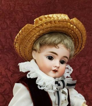 Antique German Bisque Socket Head Boy Doll Kestner Letter C Series Jointed Body