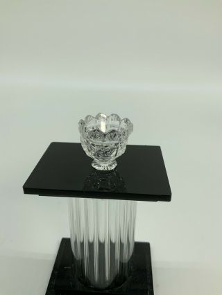 Dollhouse Miniature Artisan Jim Irish Hand Cut Crystal Vase (r)