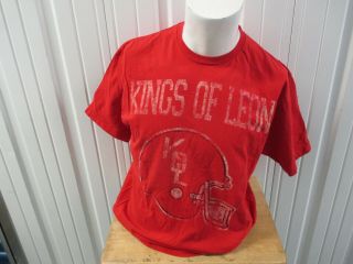 Vintage Kings Of Leon Followill Retro Football Helmet Xl Tultex Red T - Shirt Oklh