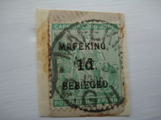 Mafeking Besieged.  1900 Cape Of Good Hope Sg1 Type 6 Surcharge Type 1.