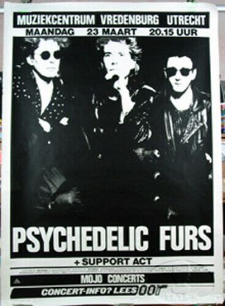 Psychedelic Furs 1992 Tour Concert Poster