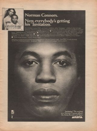 1979 Norman Connors Invitation Arista Records Promo Print Ad