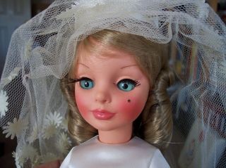 Vintage Italian Furga Alta Moda Bride Doll 17 " Tall All Simona