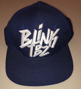 Vintage Blink 182 Trucker Hat Snapback Cap Travis Barker Navy