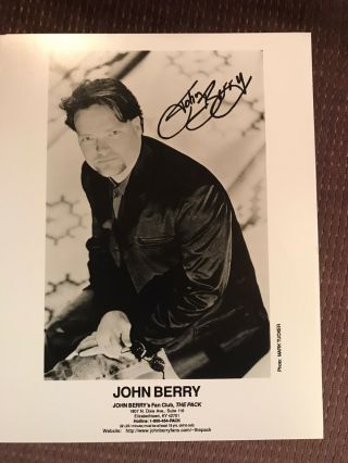 John Berry Very Rare Autographed Promo Photo