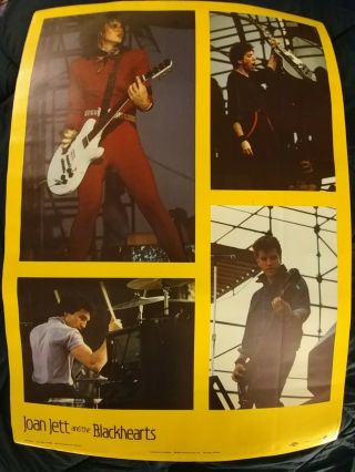 Vintage Joan Jett And The Blackhearts 1983 Poster 28x20