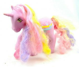 Rare My Little Pony Vintage G1 Generation 1 Streaky Musical Rainbow Curl Unicorn