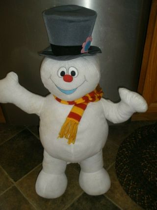 Rare Gemmy Frosty The Snowman From Rudolph 26 " Tall Plush Standing Figure
