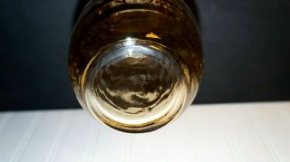 Vintage Empoli Art Glass of Italy Amber Optic Vase 10 3/4 