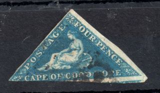 Cape Of Good Hope 1853 - 64 4d Blue Triangle Fine Ws19286