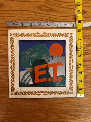 Rare Vintage E.  T.  Mirror Paper Frame.  6x6 Extra Terrestrial Phone Home 2