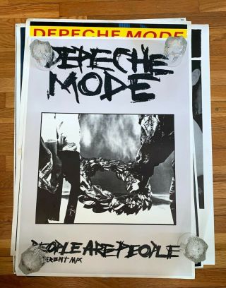 Rare Record Store Promo Poster Depeche Mode People Are People