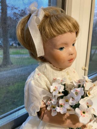 16 " Model 301 " Aurora " Antique Schoenhut Doll Restored Human Hair Wig