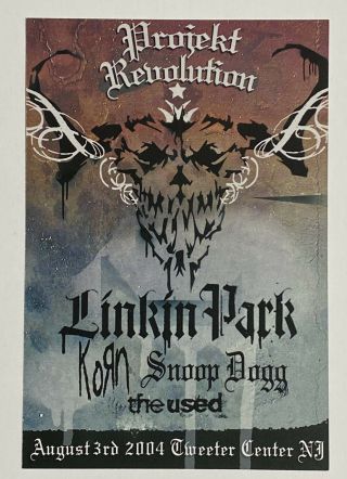 2004 Projekt Revolution Concert Poster Linkin Park Korn Snoop Dogg The