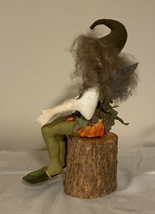 Forest fairy by NIADA Artist AKIRA BLOUNT,  1995 Needle Sculpture,  OOAK,  Unique 4