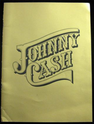 Johnny Cash 1975 Destination Victoria Station Tour Concert Program W/ Photos Vtg