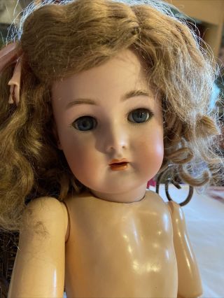 18” Antique German Simon & Halbig K Star R Bisque Doll In