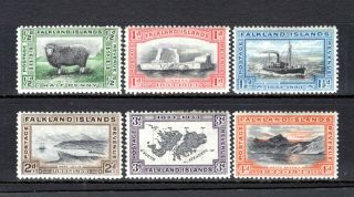 Falkland Islands 1933 Centenary Sg127 - 132 Mnh & Mounted Cat £100