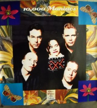 10,  000 Maniacs Large Rare Record Company 1992 Promo Poster Our Time In Eden