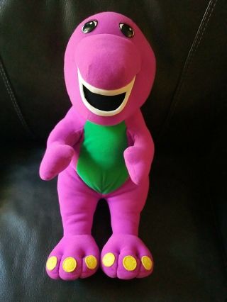 Vintage Barney 92 Playskool Talking Barney Purple Dinosaur 18” Plush Toy