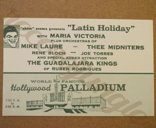 Vintage Ticket Stub - Latin Holiday Mike Laure Thee Midniters Palladium