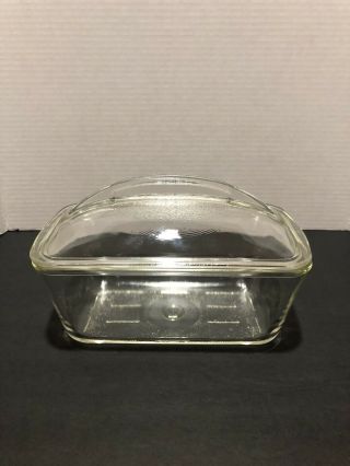 Vintage Pyrex Glass Bread Loaf Pan With Lid Westinghouse Refrigerator Box 1950s