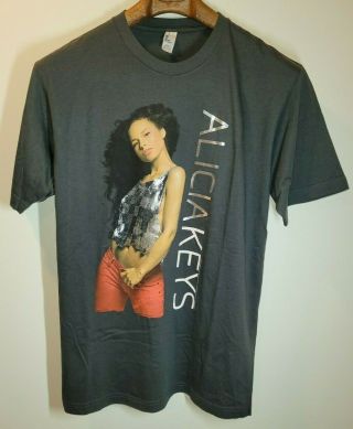 Alicia Keys - As I Am 2008 Tour Concert Gray Band T - Shirt Vintage Adult Size L