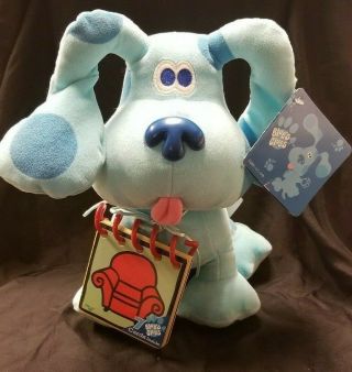 1998 Vintage Blues Clues Dog Plush Viacom Eden 10 " Stuffed Dog With Notebook