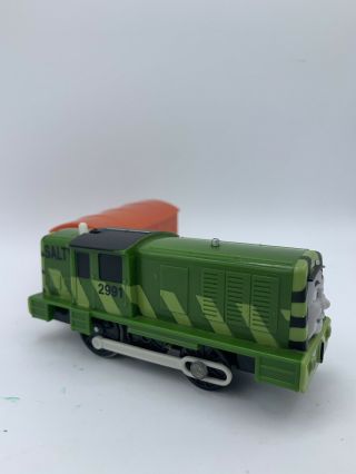 Motorized Salty’s Green Coat of Paint w/ Boxcar Thomas and Friends Trackmaster 3