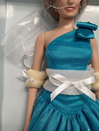 Franklin Princess Diana Doll Aquamarine Silk Gown 2