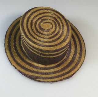 Vintage Salesman Sample Fashion Hat Straw Boater Miniature Italy 1920