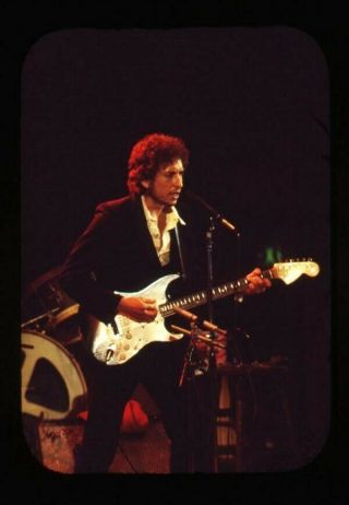Bob Dylan Playing Guitar In Concert Vintage 35mm Transparency