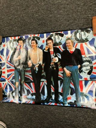 Sex Pistols God Save The Queen Flags Poster In