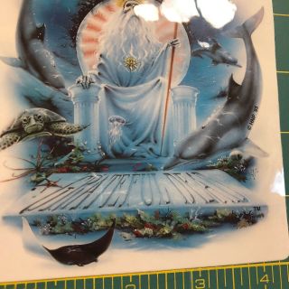 Vintage The Grateful Dead Skeleton Neptune Marine Ocean 1995 Sticker Decal 3