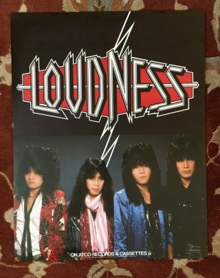 Loudness On Atco Records (1986) Rare Promotional Poster