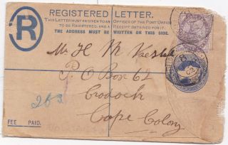 1902 Boer War Field Post Office & Midland Tpo Postal Stationery Registered Env