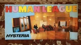 The Human League Hysteria Rare Promotional Poster From 1984