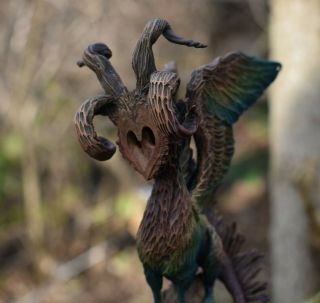 Ooak Polymer Clay Fantasy Art Doll Sculpture,  Dragon Tree Spirit,  By Keri Parker