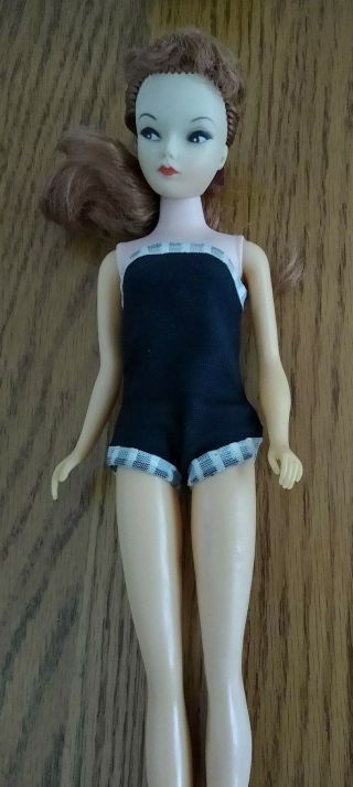 Vintage Titan Uneeda Miss Suzette Doll Orig Swimsuit And Replacement Display Box