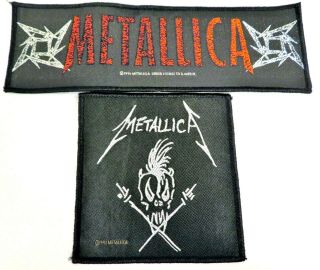 Vintage 1993 Metallica Scary Guy Patch Heavy Metal Thrash Rock 1996 Ninja Banner