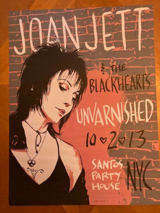 Joan Jett & The Blackhearts Concert Poster 2013 York